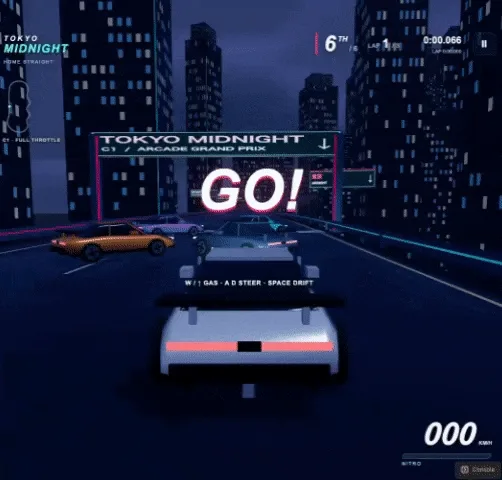 create a AAA racing game.